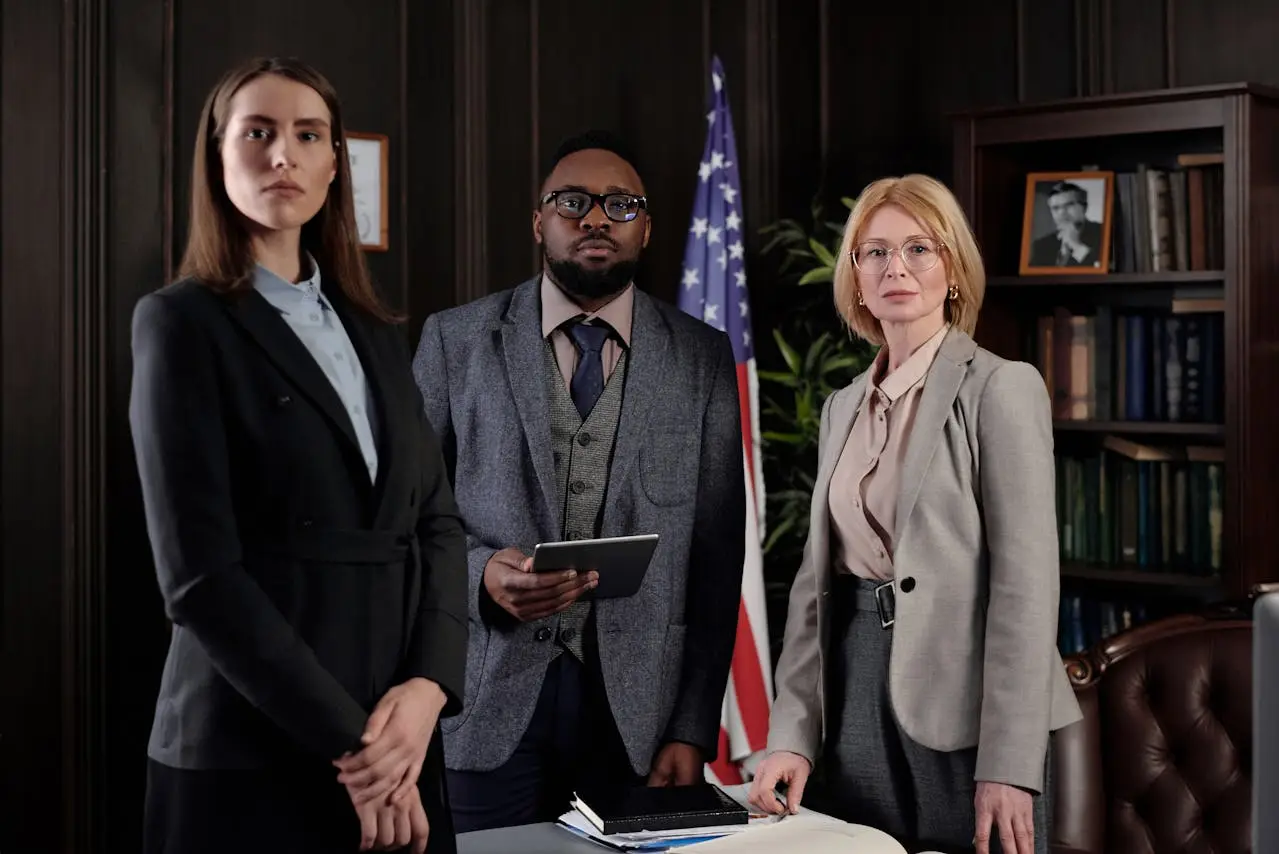 Attorneys meeting around a conference table